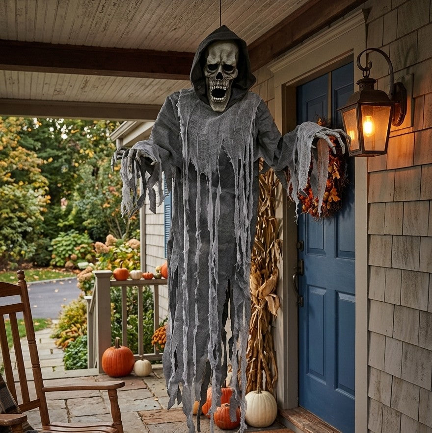 Animated Hanging Phantom: Decoration 6 Ft.